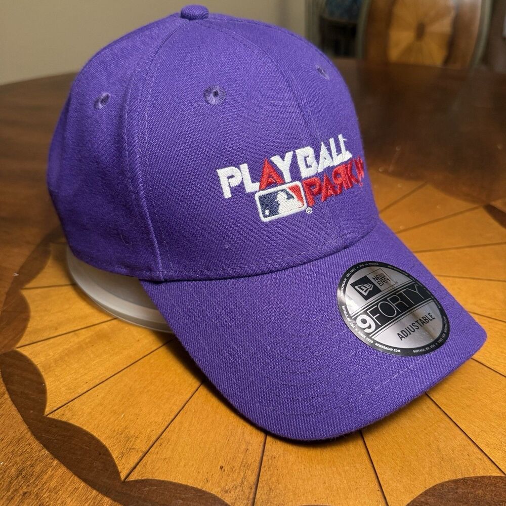 Purple Playball Park MLB Logo New Erra 9Forty Adjustable Hat Cap